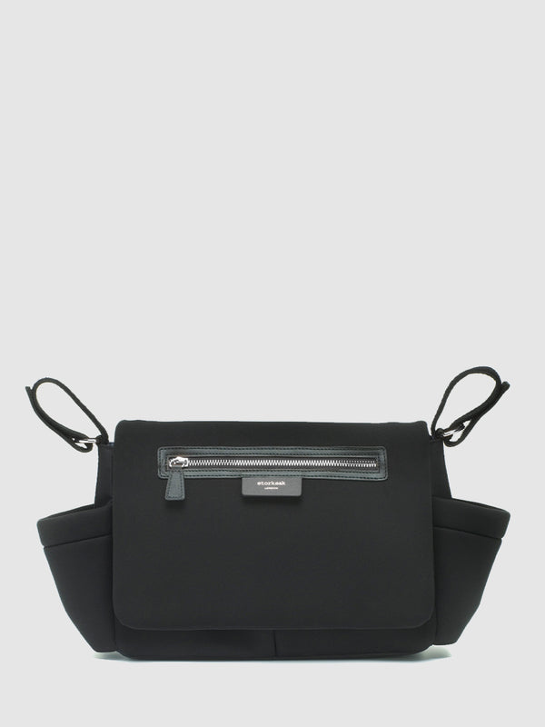 Stroller organiser luxe black & silver | front view
